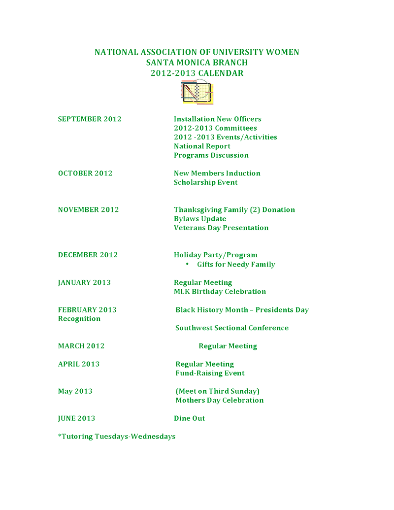 schedule